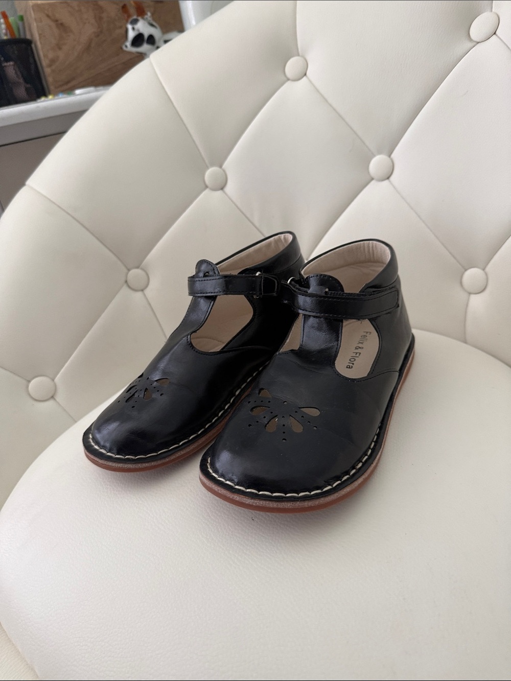 Felix & Flora Kids Black Mary Jane Uniform Shoes with T-Strap Girls 13 - Picture 10 of 10